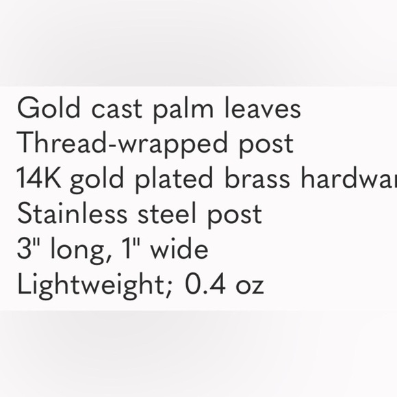 Mignonne Gavigan Cooper Pearl Palm Earrings NWOT - Picture 9 of 10